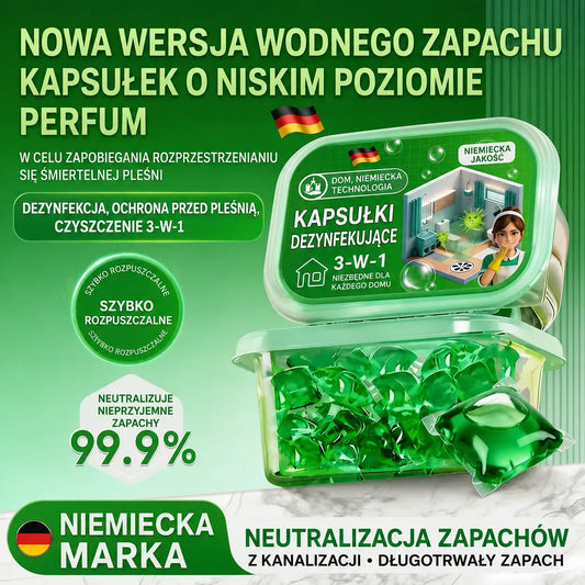 🚿✨ 1+1 GRATIS! 🔥 2 opakowania = aż 100 kapsułek! 🎉 Bioenzymatyczne kapsułki na nieprzyjemny zapach z odpływów