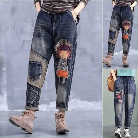 🔥 Wygodne jeansy damskie S–5XL 👖 Elastyczna talia, która dopasowuje się do Ciebie ✨ Modny krój na każdą sylwetkę