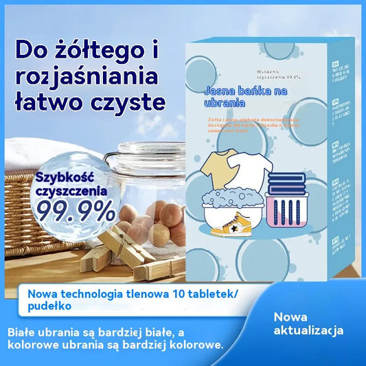🎁【30/60 szt.】✨ Uniwersalne tabletki czyszczące – na uporczywe plamy, do kuchni, ubrań i pralki