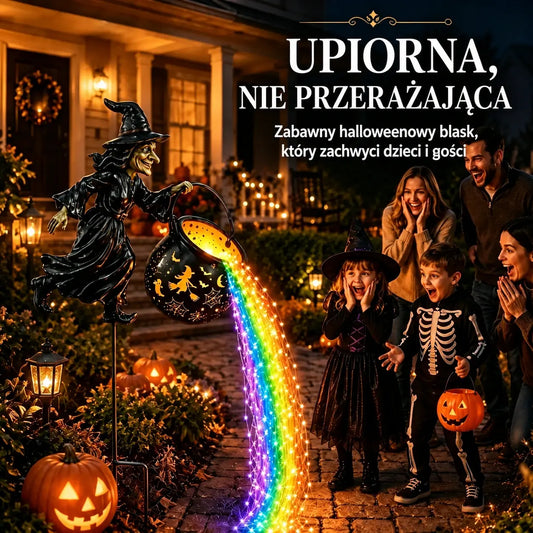 🎃🧙‍♀️ Kociołek czarownicy LED do ogrodu ✨ Hit na Halloween 🔮