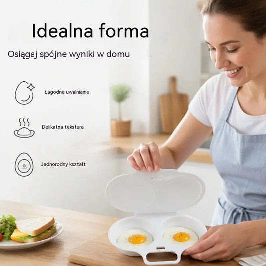 🎁 1+2 GRATIS! 🥚 Jajka z mikrofali w kilka minut! 🍳 Bez oleju, bez bałaganu – parowar na 2 jajka