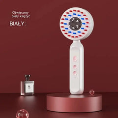 ✨ Grzebień do pielęgnacji skóry głowy 4w1 – światło czerwone i niebieskie, mikroprądy, masaż i aplikator serum 💆‍♀️