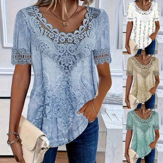 🎁 KUP 1 + 1 GRATIS! 🌷 Koronkowa bluzka damska S–6XL – przewiewna, wygodna i pięknie układa się na sylwetce