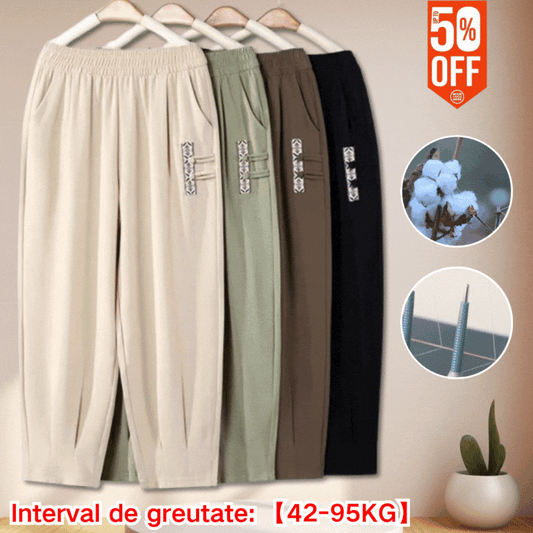 ☀️ Lekkie Spodnie Bawełniano-Lniane na Lato | Przewiewne i Wygodne 👖 Rozmiary M–4XL