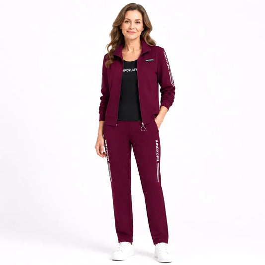 💖 Komfort Bez Ucisku i Elegancki Wygląd! 🌸 Damski Komplet 3w1: Kurtka + Koszulka + Spodnie | Rozmiary M–6XL ✨