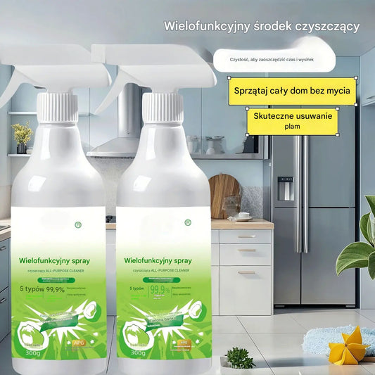 🧽💧 KUP 1, DRUGI GRATIS! 🎁【2 × 300 ml 】Uniwersalnego sprayu czyszczącego bez spłukiwania ✨ Szybko usuwa brud i tłuszcz – spryskaj, przetrzyj i gotowe!