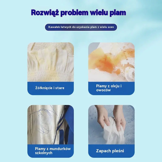 🎁【30/60 szt.】✨ Uniwersalne tabletki czyszczące – na uporczywe plamy, do kuchni, ubrań i pralki