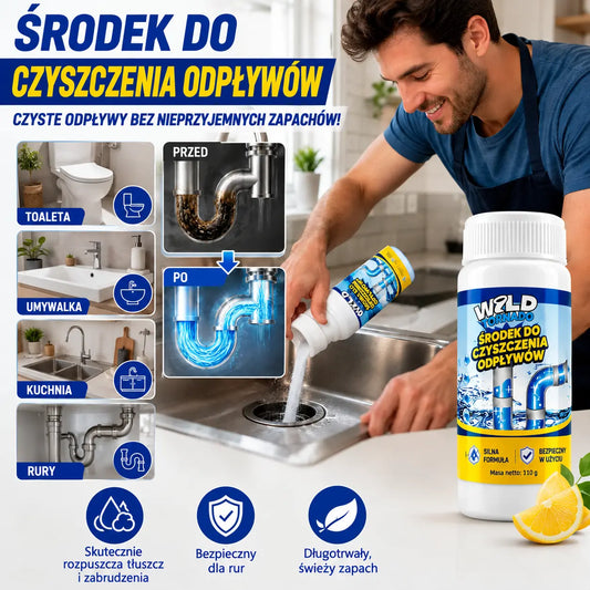 🎉 1+1 GRATIS! 🚿 Mocny środek do udrażniania odpływów ✨ Usuwa zatory, tłuszcz i nieprzyjemne zapachy w kilka minut!